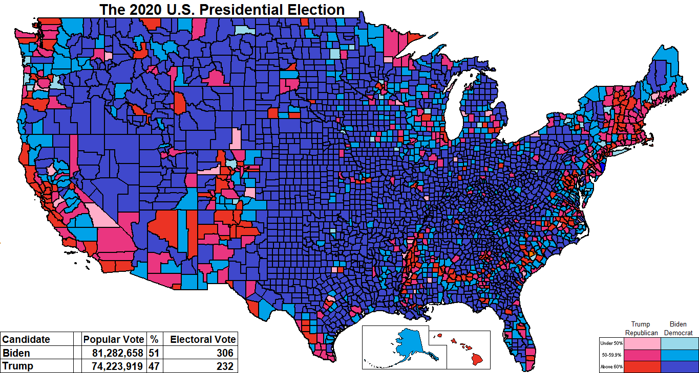 The 2020 U.S. Presidential Election map